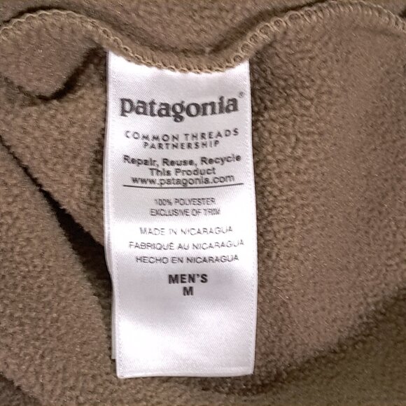 Patagonia Sweater Men M Synchilla Snap-T Fleece Beige Brown Pullover 25580 - Picture 7 of 9